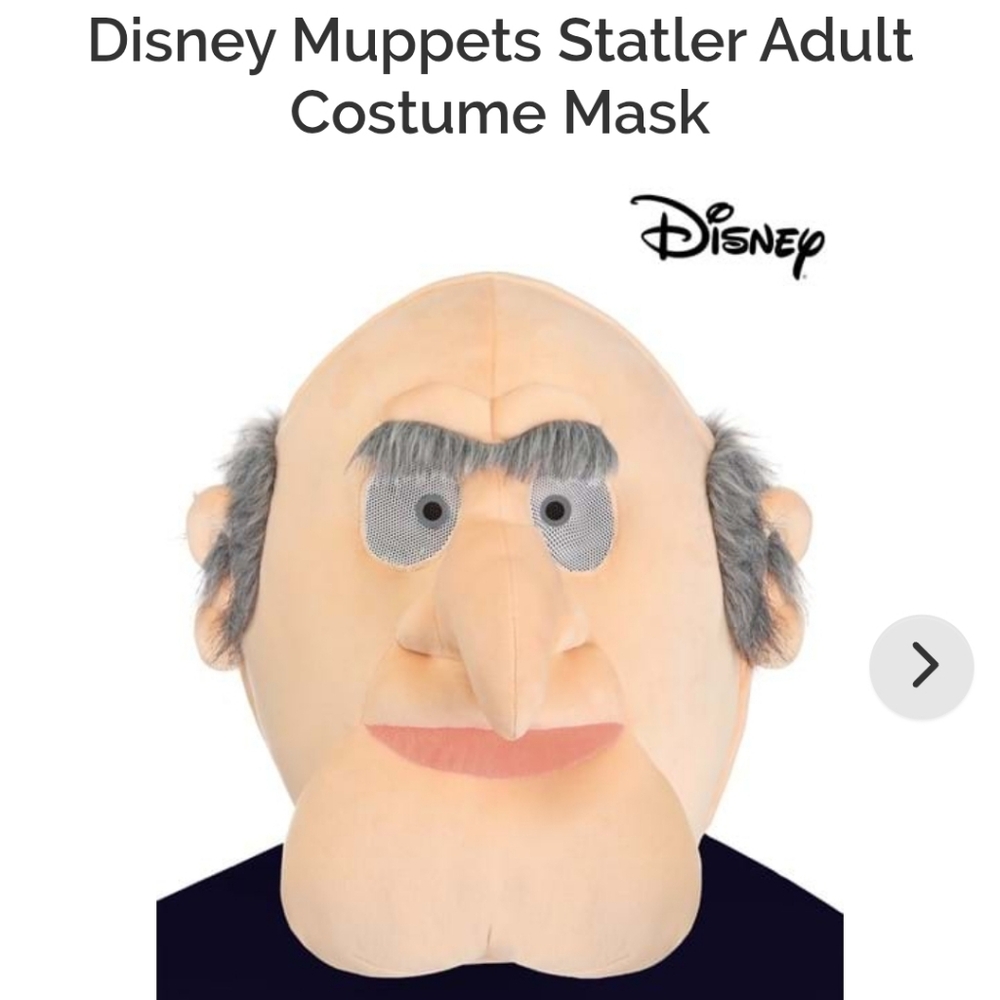 Disney Muppets Statler Costume Mask